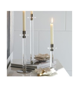 BRASSWORLD INDIA Handmade Elegant Tall Brass Candlestick Holder Metal <b>Candle</b> <b>Stand</b> for Home Decor Inspired by INS Style - Product Image 2
