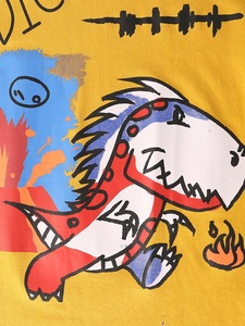 Diseñador 100% algodón Regular Fit personalizado impreso para uso diario ropa de hombre dibujos animados impreso hombres Camiseta de manga corta - Product Image 6