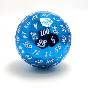 Custom D100 Single 50mm 100 Cara Poliédrica Metal Dados Galvanoplastia Color Esférico <span class=keywords><strong>Digital</strong></span> Poliedro Dados - Product Image 4