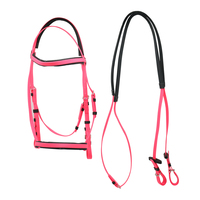 Bridon anatomique en nylon de style western avec sangle de nez simple et rênes – Confortable et durable pour l'équitation et les courses – Vente en gros