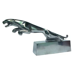 Meta estátua de leopardo jaguar pantera escultura mesa prateleira