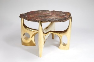 Plateau de service de cuisine en bois pétrifié, vaisselle, plateau à deux niveaux - Product Image 3