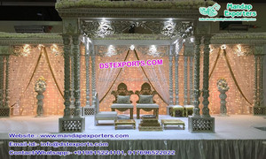 Boda tradicional Mandap de madera decoración último diseño antiguo Mandap de madera conjunto impresionante boda madera tallada Mandap EE. UU. - Product Image 2