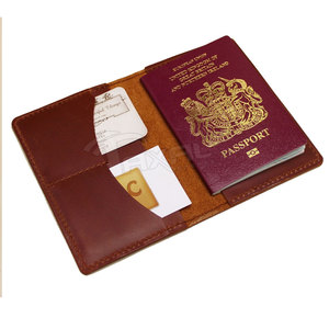 Soporte de pasaporte de cuero genuino, de la mejor calidad, peso ligero para viajar - Product Image 5