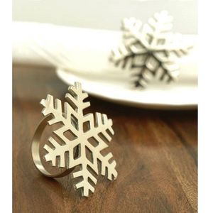 Rond de serviette en laiton écologique Design de fleur de luxe de qualité supérieure Vaisselle en métal durable pour les mariages Fêtes Facile à utiliser Stocké - Product Image 5