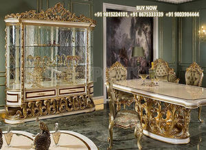 Juego de Muebles de Comedor de Madera de Teca Moderna Dorada Ultra Lujosa - Product Image 2
