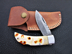 Couteau tactique de survie en plein air OEM personnalisable manche en os de chameau lame en acier pliante de haute qualité pour la chasse Camping pour le bricolage - Product Image 4