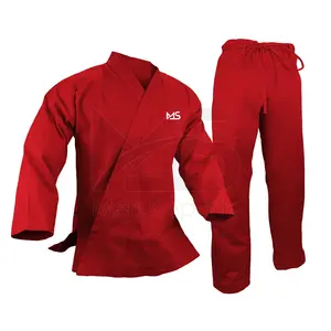 Легкие костюмы для боевых искусств, Красная форма для Каратэ с бесплатным поясом