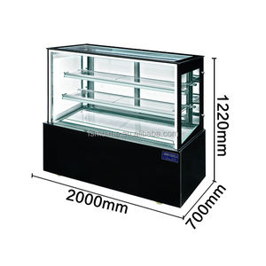 Vitrine pastelaria 2 metros Bolo Frigorífico freezer freezer comercial Showcase padaria exibição armário refrigerado para supermercado - Product Image 2