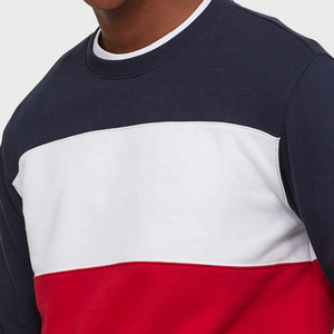 Haute qualité Cusomt fait hommes pull couleur bloc sweats à capuche et sweats hommes à capuche sweat cordon coréen - Product Image 2