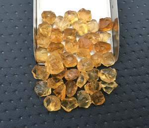 Pierre Citrine naturelle jaune brut pour la fabrication de bijoux, grossiste brut non traité, 25 pièces - Product Image 4