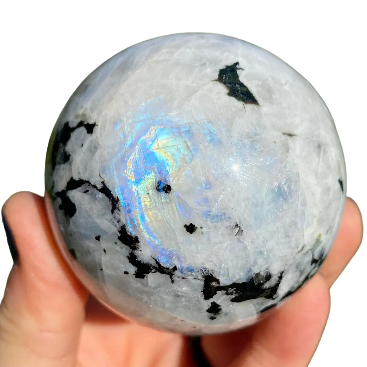 קשת מונסטון כדור נוצץ צ 'אקרה ריפוי גבישי כדור ייחודי מתנת קריסטל כדור גותיקה דקור אבן חן