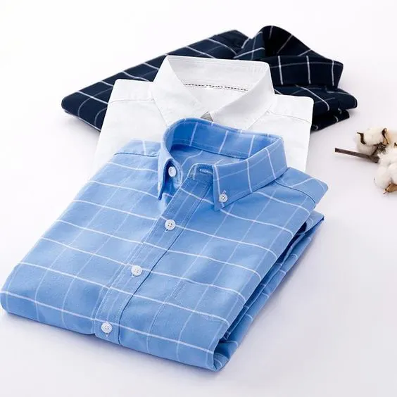 Örme resmi turn-aşağı yaka erkek giyim katı Premium tek düğme kumaşlar erkek iş gömlek