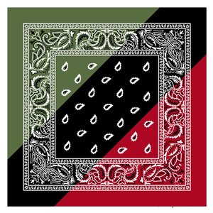 Pañuelo de Chifón con Estampado Paisley en Bloques de Color, 50x50cm, Transpirable, Ecológico, Estilo Tradicional, Unisex, para Todas las Temporadas - Product Image 1