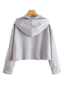 Veste coupe-vent en nylon personnalisée pour femme, respirante, style vintage, avec poches, effet froissé, grande taille, imperméable - Vente en gros disponible - Product Image 6