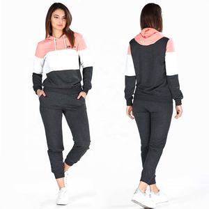 Ladymsky — ensemble sweat à capuche à manches longues pour femmes, 2 pièces, pantalon de survêtement, haut à couleurs assorties, tenue de Sport, collection printemps-automne - Product Image 1