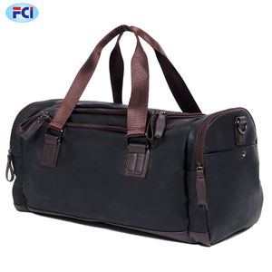 Top Quality Casual Travel Duffel Bag PU Leather <b>Men</b> <b>Handbags</b> Big Large Capacity Travel Bags Black Messenger Bag - Product Image 2