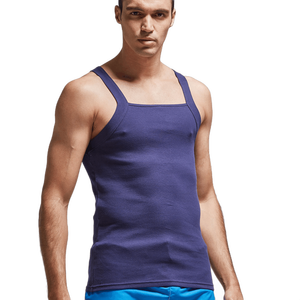 Camiseta de tirantes para hombre, estilo stringer, ajustada, para gimnasio, fitness, entrenamiento, licra, diseño personalizado, camiseta de tirantes para hombre. - Product Image 2