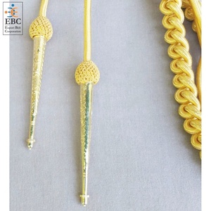 2026 Cordones Redondos Trenzados Recubiertos, Aiguillette, Accesorios para Uniformes, Accesorio Personalizado para Uniformes, Cinturón de Exportación, Hecho a Mano, Puntas Doradas - Product Image 3