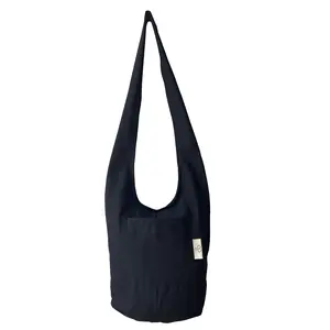 Borsa Messenger Hobo a tracolla in tela di cotone stile Hippie bohémien per Yoga e tempo libero