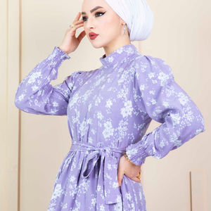 <span class=keywords><strong>Bella</strong></span> tunica di lino semplice da donna musulmana di alta qualità abbigliamento islamico modesto abito Abaya Hijab abiti tradizionali turchi - Product Image 1