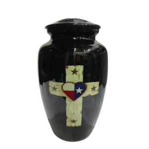 Urna Funeraria para Adultos con Diseño Impreso Creativo en Verde y Amarillo, en Venta a Precio Económico, Nueva Urna Metálica Económica para Cenizas Humanas - Product Image 3