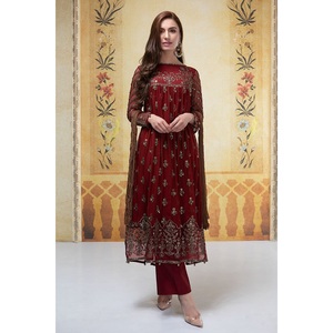 Vestido recto paquistaní e indio salwar kameez, traje étnico de diseñador de AJM, modelo de casa comercial 1051 - Product Image 3
