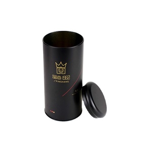 Servicio de impresión personalizado, lata cilíndrica pequeña para té, bote redondo, caja de lata de té negro mate, contenedor para té y café - Product Image 3