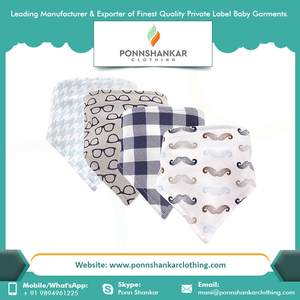 Baba de bebé Baberos de bambú 100% rayón Digital impreso puro algodón orgánico de Bandana Baba Baberos - Product Image 2