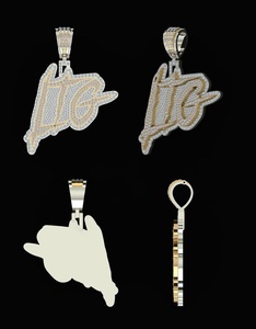 สร้อยคอวินเทจแบบกำหนดเอง 5.85 กะรัต ทอง 10K สีเหลือง/ขาว น้ำหนัก 38 กรัม พร้อมจี้เพชรทรงบริลเลียนท์ที่ได้รับการรับรองจาก IGI เพชรที่เพาะเลี้ยงในห้องปฏิบัติการ - Product Image 3