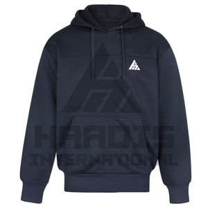 Sweat à capuche anti-boulochage en polaire douce de qualité supérieure Sweat à capuche unisexe de grande taille à manches contrastées - Product Image 1