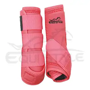 Bottes de sport équestre personnalisées bottes élastiques légères et multicolores avec logo OEM bottes de protection de jambe en néoprène botte de sécurité pour tendon avec attelle