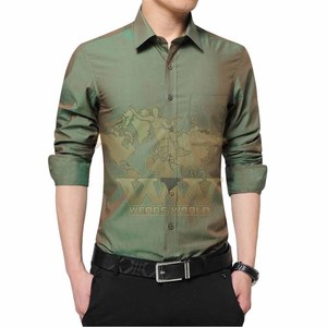 เสื้อเชิ้ตคอร์ดูรอยแขนยาวทรงเข้ารูปสำหรับผู้ชาย ดีไซน์ใหม่ล่าสุดจาก Wears World ขายดี ทรงสลิม ปิดกระดุมเม็ดเดียว เหมาะสำหรับฤดูร้อน - Product Image 1