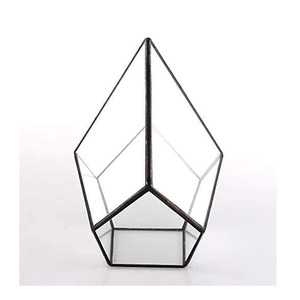 Vase en fer de table de support de terrarium en métal et en verre de conception moderne de luxe noir Ins pour la décoration intérieure en vente pour Noël - Product Image 1