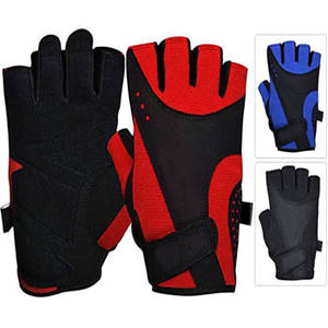 Haute qualité Logo personnalisé demi-doigt gants de gymnastique anti-dérapant haltérophilie Fitness entraînement Sport cuir Polyester extérieur - Product Image 2