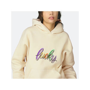 Sudadera con capucha para mujer, de forro polar suave, con rayas blancas y hombros al descubierto, ropa de calle para mujer - Product Image 3