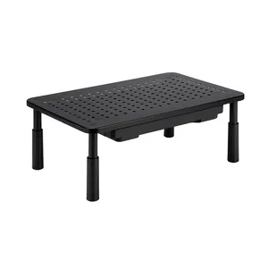 <span class=keywords><strong>Support</strong></span> de moniteur et <span class=keywords><strong>d</strong></span>'<span class=keywords><strong>ordinateur</strong></span> <span class=keywords><strong>portable</strong></span> réglable en hauteur et <span class=keywords><strong>ventilé</strong></span> pour usage professionnel, avec tiroir de rangement - Product Image 1