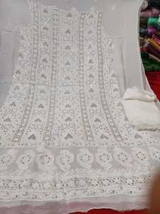 แต่งตัววัสดุ Biscose Georgette ด้านหน้า Jaal Super Fine Chikankari กับ Kaamdani ทำงานเต็มแขนกับ Duptta - Product Image 5