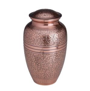 Urna de Metal antigua para cenizas, urna de cremación para adultos, estilo americano/europeo, flor roja oscura, venta al por mayor - Product Image 6