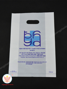 Sac de gousset découpé en plastique PE LDPE blanc de haute qualité avec logo personnalisé pour les achats de vêtements et les expositions dans les supermarchés - Product Image 2