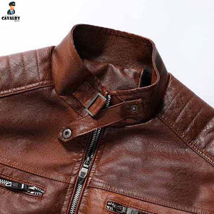 2022 personnalisé Slim Fit hommes veste en cuir de vache respirant résistant à l'eau avec col à capuche couleur personnalisée toile tissu hiver - Product Image 4