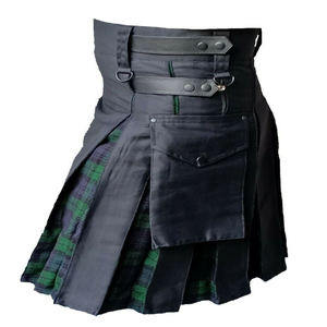 Men's Hybrid <b>Kilt</b> | Premium Denim Handmade Four Seasons <b>Utility</b> Tactical Scottish Traditional Highland Style Design THISTLE ROSE - Product Image 2
