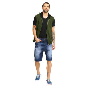 Fabricante suministro personalizado EE. UU. tamaño 2024 verano Streetwear camiseta sin mangas para hombres sudaderas con capucha térmicas sin mangas 100% mezclas de algodón - Product Image 4