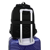 Sac à dos de voyage unisexe antivol pratique toutes saisons avec chargement USB, cadre externe, fermeture éclair étanche pour ordinateur