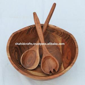 Cuenco de madera de acacia hecho a mano personalizado de alta calidad Madera pura ecológica con el último diseño y función segura para lavavajillas - Product Image 6