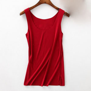 Camiseta sin mangas de talla grande a la moda para mujer al por mayor, camiseta transpirable para yoga y fitness en algodón/fibra de bambú, MOQ bajo, precio barato, patrón sólido - Product Image 6