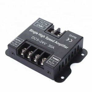 DC5V <span class=keywords><strong>12V</strong></span> 24V 30A <span class=keywords><strong>LED</strong></span> de un solo Color amplificador datos repetidor de señal de 1CH 1 canal Dimmer amplificador de potencia para blanco <span class=keywords><strong>LED</strong></span> luces de tira - Product Image 1