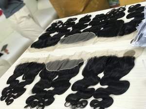 ปิดหน้าผากน้ำหยักมือผูกที่มีคุณภาพสูงเวียดนามมนุษย์เวอร์จินผมในราคาขายส่ง - Product Image 5