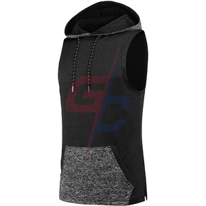 Débardeur décontracté pour hommes, vêtements d'entraînement, musculation, avec sweat à capuche - Product Image 1