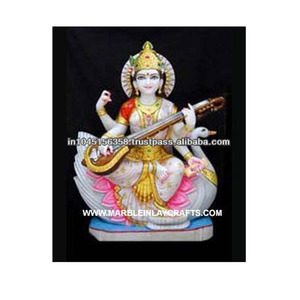 Beautiful Marble Saraswati Maa Statue - Product Image 1